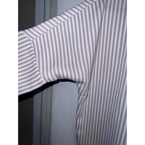 EXPRESS Striped Dolman Sleeve Minimalist Blouse Scoop Neck Sz XS - Picture 4 of 11